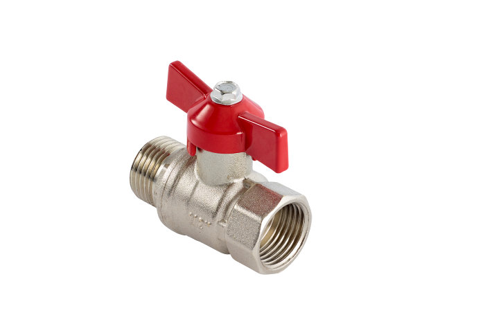 Kuglehane 1/2" muffe/nippel T-greb